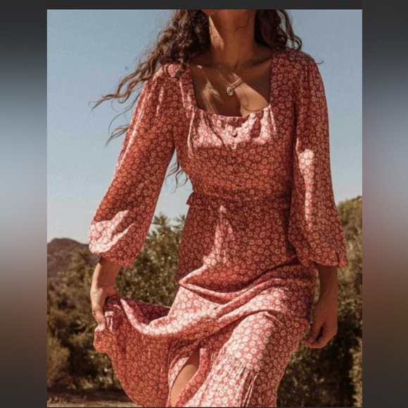 Lost + Wander Madison maxi/midi dress, long sleeve - Picture 4 of 17